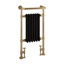Isbourne 940 x 507 Towel rail - Brushed Brass / Matt Black