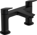 hansgrohe Logis 2-Hole Rim Mounted Bath Mixer - Matt Black
