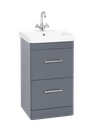 Kartell K-VIT Options 24 500mm 2 Drawer Unit - Cool Grey