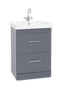 Kartell K-VIT Options 24 600mm 2 Drawer Unit - Cool Grey