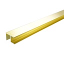 Classic Type 100 Flush Corner - Aluminium Extrusion - Brushed Brass - 2450mm Long