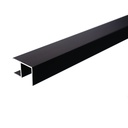 Classic Type 100 Flush Corner - Aluminium Extrusion - Matt Black - 2450mm Long