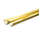 Classic Type A Internal Corner - Aluminium Extrusion - Brushed Brass - 2450mm Long