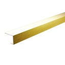 Classic Type C End Cap - Aluminium Extrusion - Brushed Brass - 2450mm Long