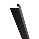 Classic Type C End Cap - Aluminium Extrusion - Matt Black - 2450mm Long