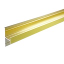 Classic Type D - Continuous H Joint - Aluminium Extrusion - Brushed Brass - 2450mm Long