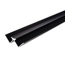 Classic Type A Internal Corner - Aluminium Extrusion - Matt Black - 2450mm Long
