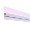 Classic Type 103 - Floor To Wall Profile - PVC Extrusion - White - 2450mm Long