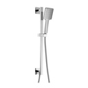 Quba Slide Rail with Handshower, Smooth Hose & Integral Wall Outlet - Diamond Chrome