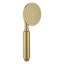 Round Pressure Boost Handshower - Brushed Brass