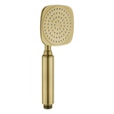 Square Pressure Boost Handshower - Brushed Brass
