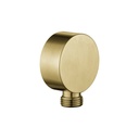 Round Wall Outlet Elbow - Brushed Brass