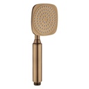 Square Pressure Boost Handshower - Brushed Bronze