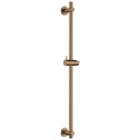 Slide Rail with Integral Wall Outlet - Round Plate - Brushed Bronze