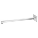 Quba Wall Mounted 400mm Shower Arm - Square Plate - Diamond Chrome