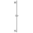 Slide Rail with Integral Wall Outlet - Square Plate - Diamond Chrome