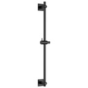 Slide Rail with Integral Wall Outlet - Square Plate - Matt Black