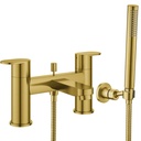 Smart 2-Hole Deck Mounted Bath Shower Mixer – Brushed Brass