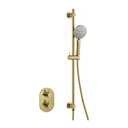 Smart Round Shower Pack with Slide Rail - Brushed Brass