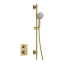 Smart Square Shower Pack with Slide Rail - Brushed Brass