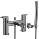Smart 2-Hole Deck Mounted Bath Shower Mixer – Gun Metal