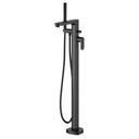 Smart Floor Standing Bath and Shower Mixer - Matt Black