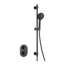 Smart Round Shower Pack with Slide Rail - Matt Black