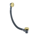 Bath Clicker Waste with Overflow - Brushed Brass
