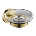 Coco Glass Soap Dish - Brushed Brass