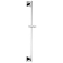 Square Slide Rail with Integral Wall Outlet - Square Plate - Diamond Chrome