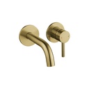 Levo 2-Hole Concealed Basin Mixer Finishing Set - Brushed Brass