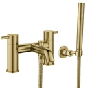 Levo 2-Hole Deck Mounted Bath Shower Mixer - Brushed Brass