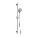 Levo Round Slide Rail with 5-Function Handshower & Smooth Hose - Diamond Chrome