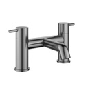 Levo 2-Hole Deck Mounted Bath Filler - Gun Metal