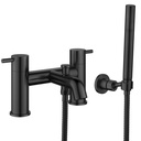 Levo 2-Hole Deck Mounted Bath Shower Mixer - Matt Black