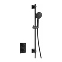 Levo Square Shower Pack with Slide Rail - Matt Black