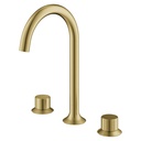 Moonlight 3-Hole Deck Mounted Basin Mixer - Brushed Brass