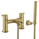 Moonlight 2-Hole Deck Mounted Bath Shower Mixer - Brushed Brass