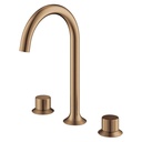 Moonlight 3-Hole Deck Mounted Basin Mixer - Brushed Bronze