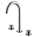 Moonlight 3-Hole Deck Mounted Basin Mixer - Diamond Chrome