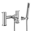 Moonlight 2-Hole Deck Mounted Bath Shower Mixer - Diamond Chrome