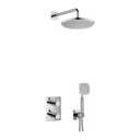 Moonlight Square Shower Pack with Air-Mixed Rainshower and Handshower Kit - Diamond Chrome