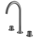 Moonlight 3-Hole Deck Mounted Basin Mixer - Gun Metal