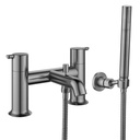 Moonlight 2-Hole Deck Mounted Bath Shower Mixer - Gun Metal