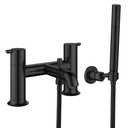 Moonlight 2-Hole Deck Mounted Bath Shower Mixer - Matt Black