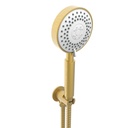 Kartell K-VIT Round Wall Outlet Bracket with Handset & Hose - Brushed Brass