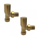 Kartell K-RAD Brass Radiator Valve Angled 15mm (Pair)