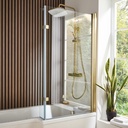 Kartell K-VIT L Shaped Shower Bath Screen Brass