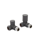 Kartell K-RAD Corner Valve 15mm (Pair) - Textured Grey