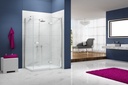 Ionic Essence Frameless Black Hinge & Inline Door - 1200